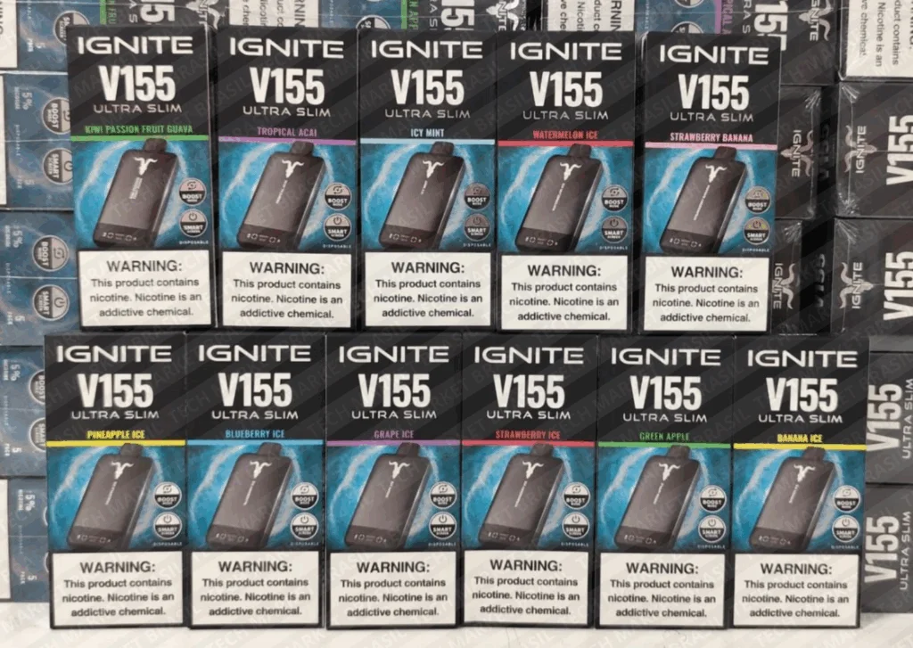 Sabores do Pod Descartável Ignite V155 na Tech Market Brasil