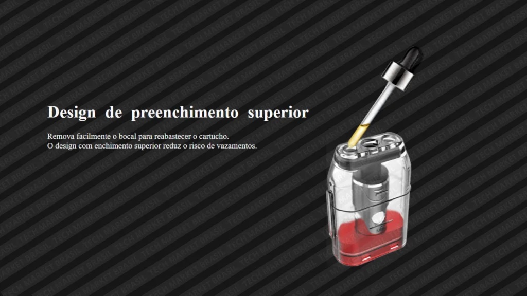 Sistema de Preenchimento do Pod System Uwell Caliburn Koko 