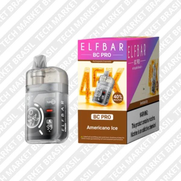 Pod Descartavel Elf Bar BC PRO 45K - Americano Ice