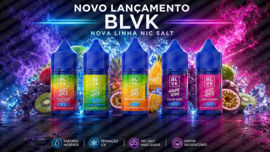 Banner do Nic Salt BLVK Unicorn x Just Juice na Tech Market Brasil