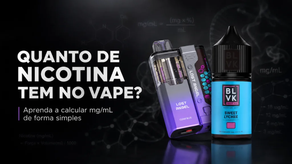 Banner do post Como calcular quanta nicotina tem em um Vape