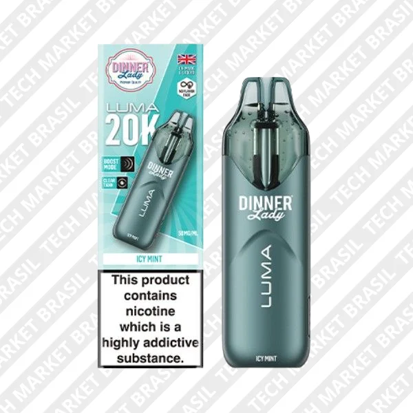 Pod Descartável Dinner Lady Luma 20k - Icy Mint na Tech Market Brasil